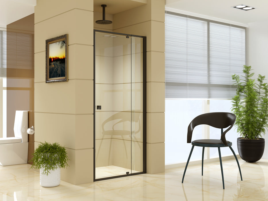 Adjustable Semi Frameless Shower Screen (82~90) x 195cm Australian Safety Glass