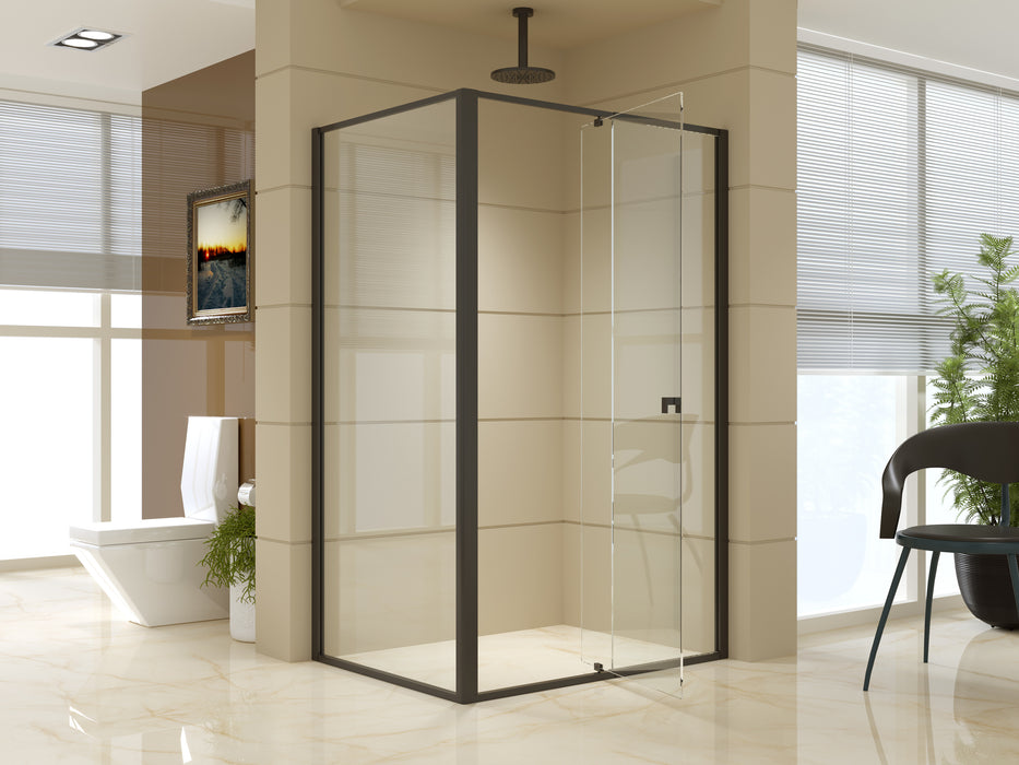 Semi Frameless Shower Screen (114~122)x 195cm & (89~92)x 195cm Side AS/NZS Glass