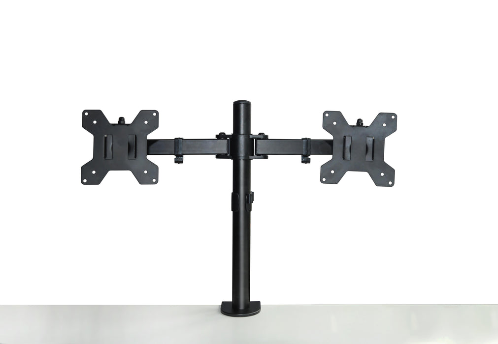 Dual LCD Monitor Desk Mount Stand Adjustable Fits 2 Screens Up To 27"