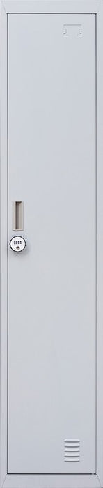 4-Digit Combination Lock One-Door Office Gym Shed Clothing Locker Cabinet Grey