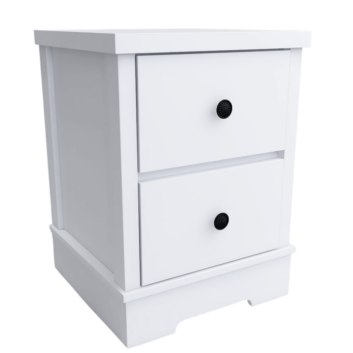 Margaux White Coastal Style Bedside Table