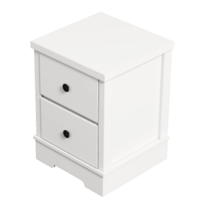 Margaux White Coastal Style Bedside Table