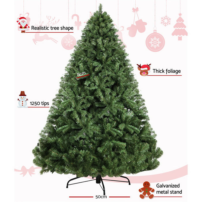 Jingle Jollys 2.1M 7FT Christmas Tree Xmas Decoration Home Decor 1250 Tips Green