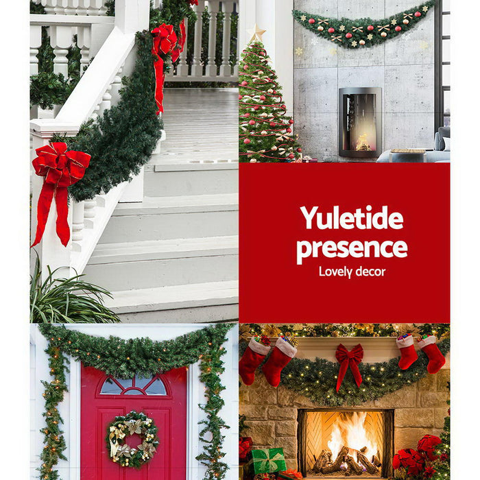 Jingle Jollys Christmas Garland 2.4M Xmas Wreath Decoration Home Decor