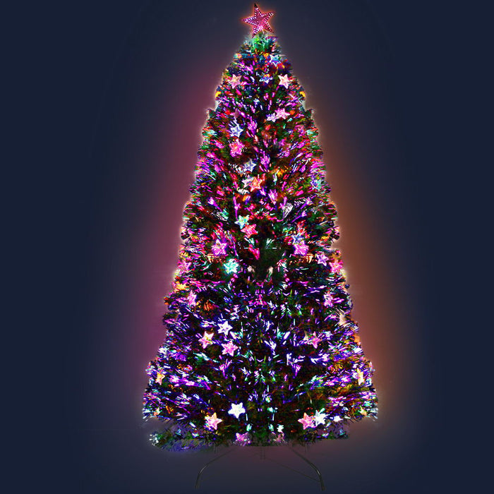 Jingle Jollys 1.8M 6FT LED Christmas Tree Xmas Optic Fiber Multi Colour Lights