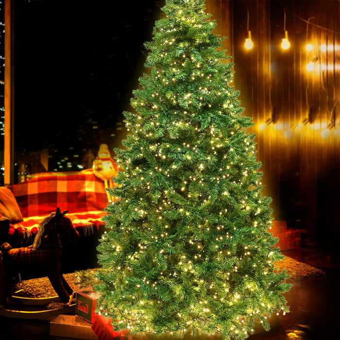 Jingle Jollys 1.8M 6FT Christmas Tree 874 LED Lights 874 Tips Warm White Green