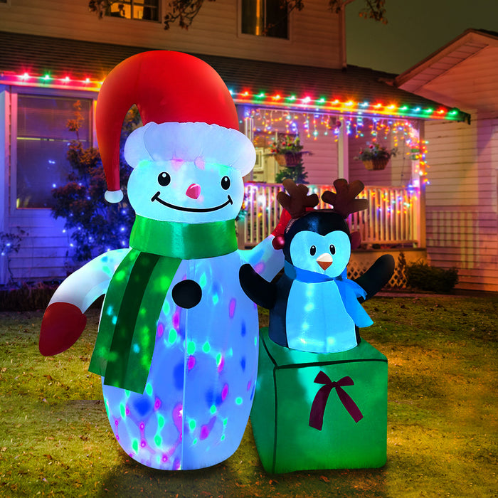 Jingle Jollys Inflatable Christmas 2.4M Snowman LED Lights Outdoor Decorations