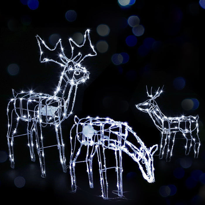 Jingle Jollys Christmas Motif Lights LED Rope Reindeer Waterproof Outdoor